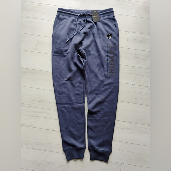 HURLEY NEW Boxed Logo Fleece Joggers Sweatpants - Picture 2 of 15